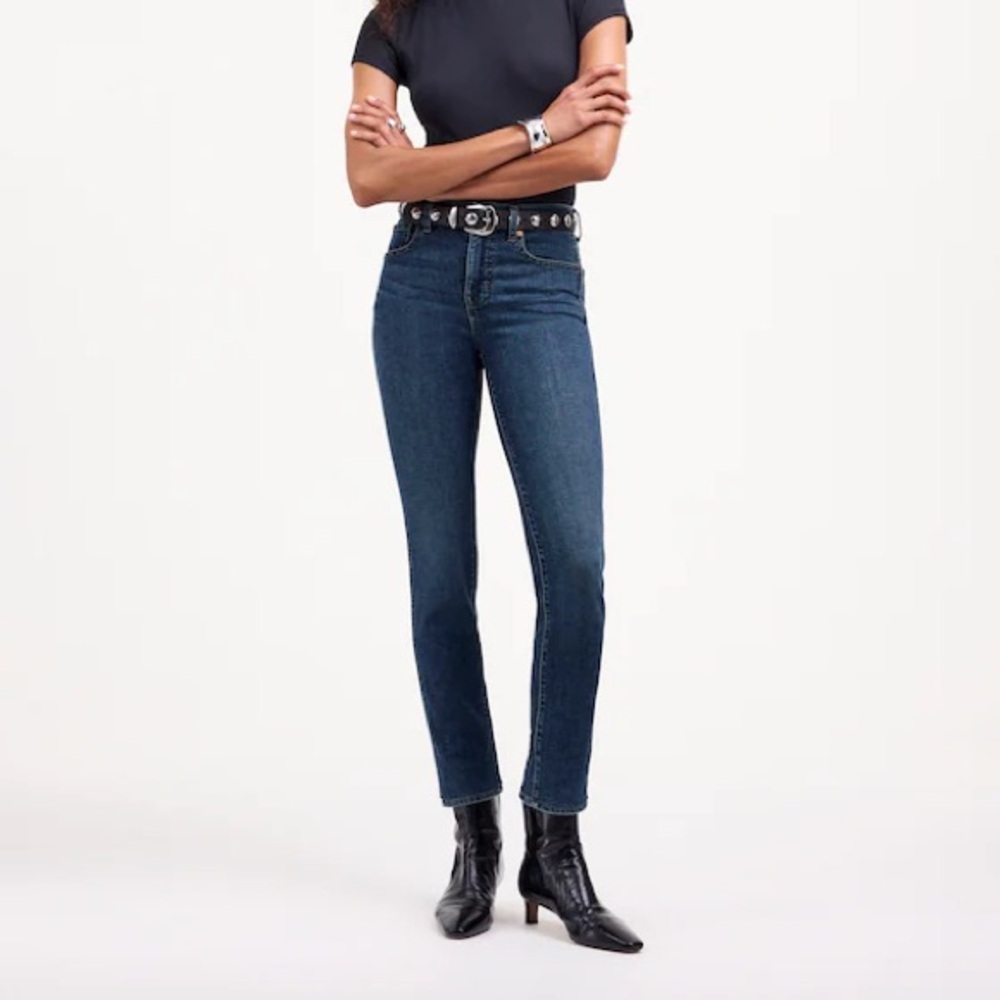 New With Tags Madewell Stovepipe Jeans Mid-Rise Size 28